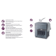 Электрическая печь для бани и сауны SENTIO BY HARVIA Concept R Mini Combi, 6 кВт с парогенератором